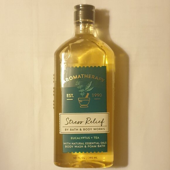 NEW Bath & Body Works Aromatherapy Stress Relief Eucalyptus Tea Body Wash 10 Oz - Picture 1 of 2